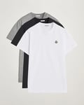 Moncler 3-pack Logo T-Shirt Grey/White/Black