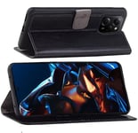 Suncase Flip Case Book Case Leather IN Black for Xiaomi Poco X5 Pro 5G