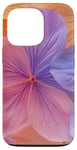 Coque pour iPhone 13 Pro Mélange floral romantique dans des tons orange chaud et bleu froid