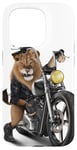 Coque pour iPhone 15 Pro Lion Riding Classic Chopper Moto