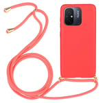 Xiaomi Redmi 12C Skal Vetestrå med Strap Röd