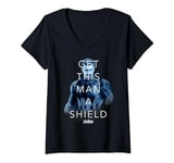 Marvel Infinity War Get Captain A Shield T-Shirt avec Col en V