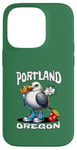 Coque pour iPhone 14 Pro Portland Oregon Seagull French Fries Souvenir drôle