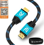 Câble Hdmi 4K - Câble Hdmi 2.0B Haute Vitesse De 7,5 Mètres - Certificat Premium - 18 Gbit/S - 4K@60Hz - Résolution Jusqu'À 4096X2160