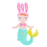 Yzhome Plush Toy Pillow Doll 30 Cm, Realistic Cartoon Anime Green Mermaid Doll Cute Soft Doll Home Decorations Pet Toys For Girls