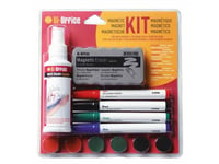 Flipchart Donau Kit For Magnetic Boards (Spray, Gabka, 4 Markers, 6 Magnets) (Gkt1010)