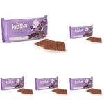 Kallo Organic Belgian Milk Chocolate Rice Cake Thins, Healthy Snack for Adults & Children, Gluten Free with No Artificial Colours, Flavours or Preservatives, Single Pack – 1 x 90g Packet (Pack of 5)