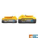 DeWalt DCBP518-XJ & DCBP034-XJ 18v XR Powerstack Battery Twin Pack