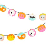 Talking Tables Happy Halloween Party Decorations - 3m Paper Garland with Cute Pumpkins Bats Skulls