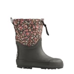 Wheat Drizzle Thermo Snowboot Raven Wild Flowers | Svart | 34 EU