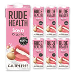 Rude Health 6 x 1 Litre Organic Soya Dairy-Alt Milk, 100% Natural Organic Drink, Lactose Free, Dairy Free & Gluten-Free, Unsweetened, Award-Winning, Healthy & Vegan, 100% Recyclable Pack