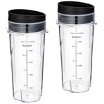 16Oz Replacement Cups for  QB3001SS Fit Compact Personal Blender, with6237