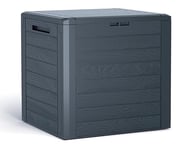 KG KITGARDEN - Coffre multifonction pour extérieur, capacité 140 l, 55 x 59 x 46 cm, gris anthracite