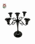 Chandelier Bougeoir 5 Bougies Métal Noir 10050 Bal