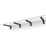 designtak entrétak easy collection bold small console black - clear glass