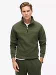 Superdry Tech Loose Half Zip Sweatshirt, Dark Moss Green