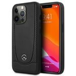 Étui Coque IPHONE 15 Pro Mercedes Cuir Véritable Noir Étoile Logo