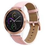 Garmin Venu / SQ / SQ2 / Venu 2 Plus klockarmband i läder, 20 mm - Rosa