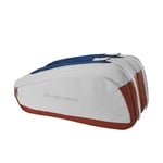 Wilson Roland-Garros Super Tour Sac pour Raquette de Tennis – Peut contenir jusqu'à 9 Raquettes, Argile/Blanc/Bleu Marine, Argile/Blanc/Bleu Marine, Holds up to 9 Rackets, Sac à Raquettes