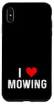 Coque pour iPhone XS Max I Love Mowing – Heart – Tondeuse à gazon pour gazon