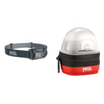 PETZL - Lampe TIKKA v2 - Unisex, Gris, Taille Unique & Noctilight - Étui de protection et de transport pour lampes frontales Noir/Orange