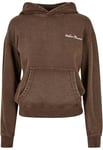 Urban Classics Women's Ladies Small Embroidery Terry Hoody Hooded Sweatshirt, Brown, XL