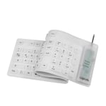 LogiLink flexible waterproof USB keyboard (German QWETZ keyboard layout) White