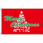 DRAPEAU JOYEUX NOËL SAPIN 150x90cm - DRAPEAU DE NOËL 90 x 150 cm - DRAPEAUX - Ne