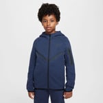 Nike Luvtröja NSW Tech Fleece FZ 24 - Navy/Svart Barn, storlek M: 137-147 cm