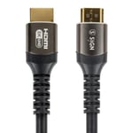 Premium HDMI 2.1 Kabel 8K, 1m - Svart