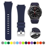 20 mm 22 mm band för Samsung Galaxy Watch 4/6/Classic/5/ pro/3/active 2/Gear s3/S2 silikonarmband Huawei GT/4/2/GT2/3 Pro -rem Midnight Blue 8 20mm