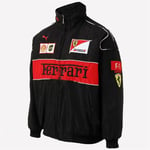 2023 Ferrari Svart Broderi Exklusiv Jacka Set F1 Team Racing Svart Svart Black XL