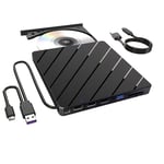 External CD/DVD Drive for Laptop, 7 in 1 USB Ultra-Slim Portable CD/DVD2896