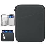 Dadanism 9-11 Pouces Tablette Housse Pochette pour iPad Air 11" 2024, iPad 9/8/7e Gén 10,2, iPad Pro 11 M4 M2 2024-2018, iPad Air 5/4 10,9, iPad 10e Gén 10,9, Galaxy Tab A8/A9+/S9 FE, Noir & Gris