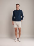 Marks & Spencer Mens Crew Neck Sweatshirt - Navy Cotton - Size Small