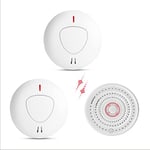 fxo Interlinked Optical Smoke Alarm & Heat Alarm Bundle - x1 Wireless Heat & x2 Optical Smoke Detector - Fire Alarms Multipack with 10 Year Tamper Proof Battery & Quick Alerts