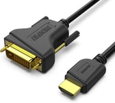 Lot De 2 Câbles Hdmi Vers Dvi Bidirectionnels Dvi-D 24+1 Mâle Vers Hdmi Mâle Haute Vitesse Compatible Avec Raspberry Pi, Roku, Xbox One, Ps4 Ps3[CAB131084]