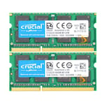 2pcs Crucial 8GB 2RX8 DDR3L 1600MHz PC3L-12800S 1.35V SODIMM Laptop Memory @NEW