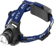 Gtv Headlamp Led Battery-Operated Headlamp 3Xaaa, 6W, 350Lm, 6400K, 275M, Ip44, Black