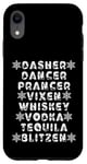 iPhone XR Dasher Dancer Prancer Vixen Spirits Funny Christmas List Case