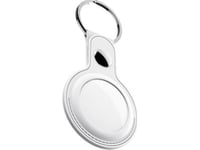 Keybudz Keybudz Airtag Keyring - Leather Protective Case For Airtag 2- Pack (White)