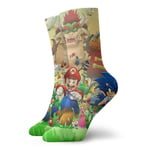 LREFON Chaussettes de Compression Chaussettes Su-per Mario Chaussettes athlétiques Chaussettes Chaudes Unisexes Pure Crew Chaussettes de Sport