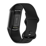 Fitbit Charge 5 - Silikone rem 23mm - Str. L - Sort