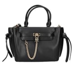 Michael Kors SM Belted Satchel, Bag Women, Black, Taille Unique