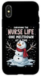 iPhone X/XS Nurse Xmas Surviving The Nurse Life One Meltdown At A Time Case