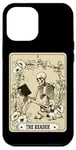 Coque pour iPhone 13 Pro Max The Reader Carte de tarot squelette gothique sorcière Halloween