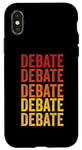 Coque pour iPhone X/XS Amoureux du débat, débat