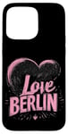 Coque pour iPhone 15 Pro Max Coeur rose I Love Berlin