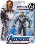 Marvel Avengers Iron Man Team Suit Endgame 6 Inch Action Figure Black Grey Toy