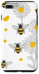 iPhone 7 Plus/8 Plus White Daisy Flower Bee Lover Bumble Bee Honey Bees Case